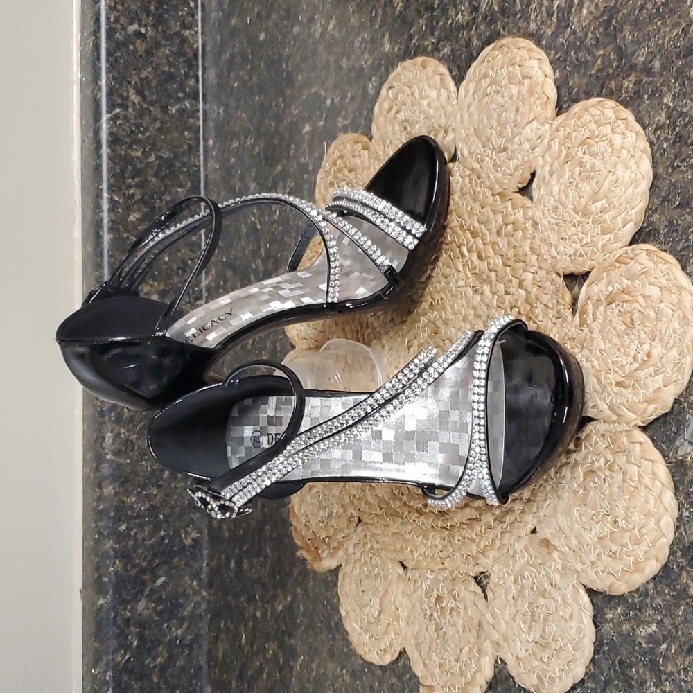 Rhinestone Studded Heels by Delicacy